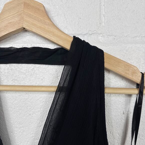 Vintage Max Azria Y2K Silk Fairy Grunge Midi Dress Womens 4 Whimsy Goth Vamp - Picture 11 of 16